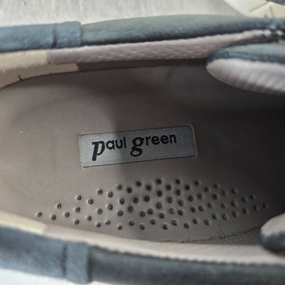 Paul Green Toby Sneakers Size 7.5 Gray Leather Low Top Comfort Sporty Moto Shoes - Picture 10 of 12
